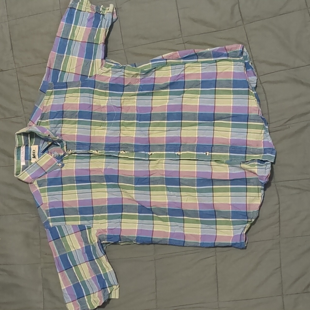 Women's Plaid Shirt - Blue, Green, Purple